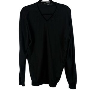 Hugo Boss Black Extra Fine Merino Wool V-Neck Long Sleeve XXL (Fits L) Sweater